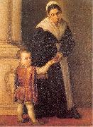 Marescalca, Pietro Child with Nurse oil painting on canvas